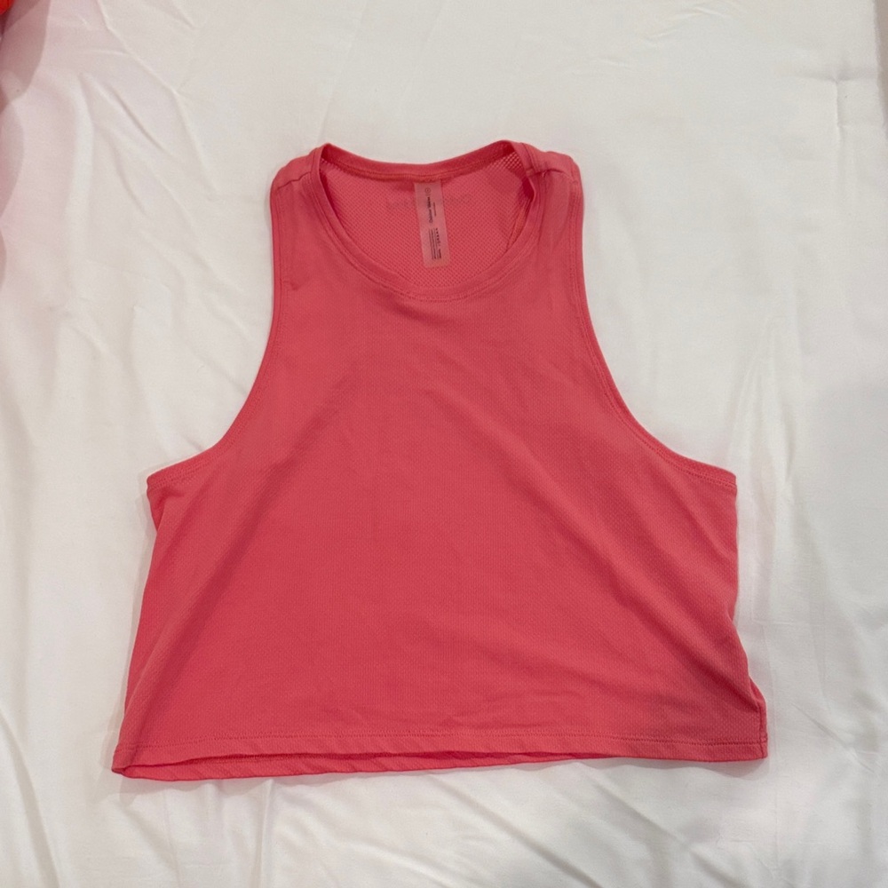 Outdoor Voices Coral Sleeveless Flowy Crop Top
